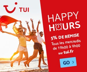 Bon plan Happy Hours Mercredi: 5% de remise supplémentaire sur votre réservation
