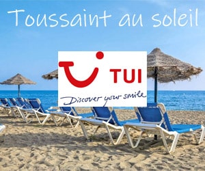 Bon plan Vacances de la Toussaint au soleil : séjours 8j/7n ALL-in à partir de 349 €/pers. avec TUI Belgique