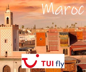 TUI fly Ticket ✈  Vols à destination et en partance du Maroc dès 23,99€ + 10% de réduction supplémentaire