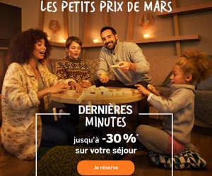 Bon plan Jusqu'à -30% sur votre séjour en mars à Center Parcs