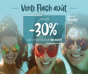 Bon plan VVF Vente Flash Séjours Août EXCLU WEB -30%