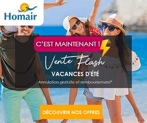 Bon plan Vente Flash : jusqu'à -30% sur la réservation des vacances d'été 2021