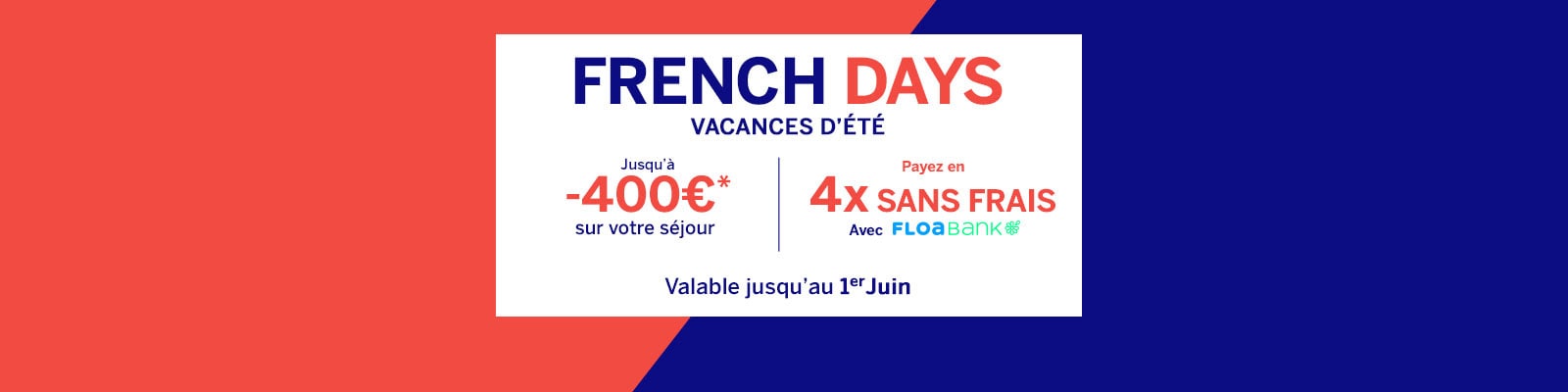 Center Parcs Offre French Days -400€