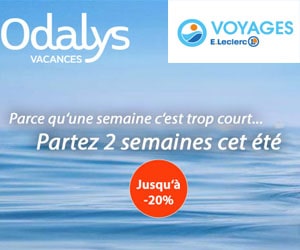 Bon plan Eté 2 semaines consécutives : jusqu'à -20% sur votre séjour + remboursement garanti