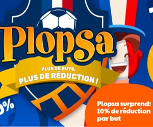 Code promo Pour chaque match gagné par la France, 10% de réduction par but sur les billets >1m
