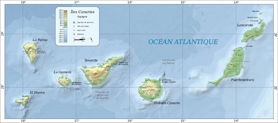 Carte Les Iles Canaries
