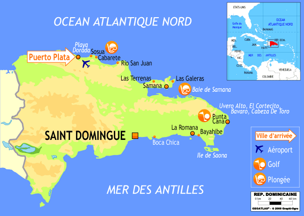 Carte République dominicaine 