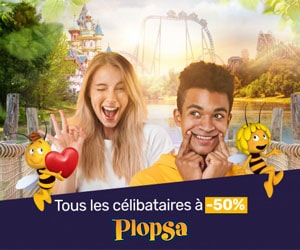 Code promo Single's Day : 50% de réduction sur les tickets >1m sur tous les parcs Plopsa