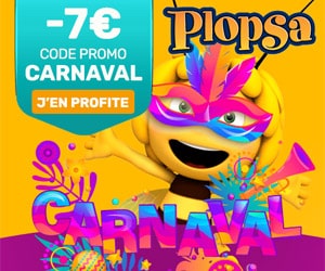 Code promo Plopsa & Opération Carnaval : 7 € de réduction immédiate sur les billets >1m