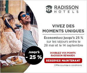 Bon plan Jusqu’à 25% de réduction sur les séjours entre le 28 mai et le 14 septembre 2022