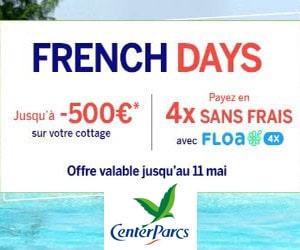 Bon plan French Days: jusqu'à -500€ sur votre cottage + paiement en 4x sans frais