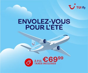 Eté 2023, des billets d'avion à partir de 69,99 € avec TUIfly Belgique + 10% de réduction supplémentaire
