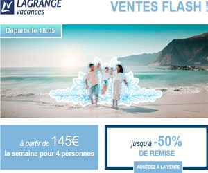 Vente flash Vacances en Résidence Lagrange, jusqu'à -50% sur les départs du 18/05 (dès 145 € le logement pour 4 personnes)