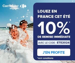 Code promo Exclu web : 10 % crédités sur votre compte fidélité Carrefour en réservant avent le 14 juillet