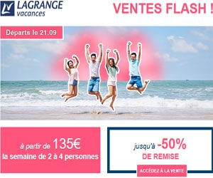 Bon plan Départs le 21/09 : jusqu'à -50% sur une sélection de résidences de tourisme 3 et 4 * ou de campings