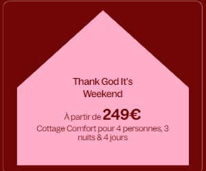 Bon plan Thank God it's Weekend : à partir de 249 € pour un cottage Confort 4 personnes pour 3 nuits