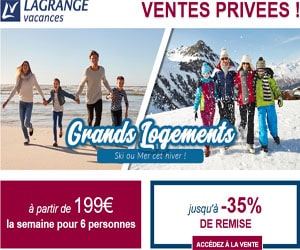 Bon plan Ventes Privées Grands Logements SKI: jusqu'à 35% de réduction