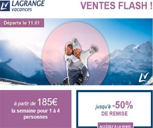 Bon plan Vente Flash mer ou montagne : jusqu'à -50% sur les départs du 11 janvier 2025 (dès 185€ la semaine pour 4 personnes)
