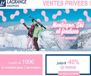 Bon plan Ventes Privées: Montagne, Ski et fondues hors vacances scolaires jusqu'à -40% en résidence Lagrange (dès 199€ la semaine pour 2 personnes)