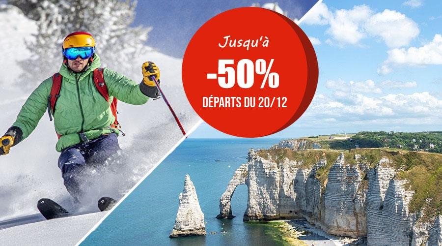 Vente Flash - Départs du 20/12, jusqu'à -50% sur l'hébergement (dès 195€ la semaine pour 4 personnes)