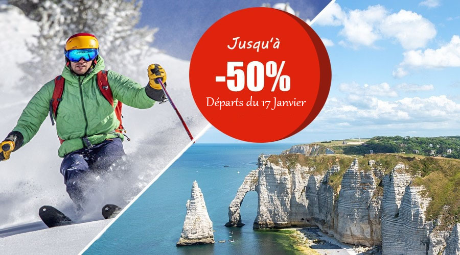 Vente Flash - Départs du 17/01, jusqu'à -50% sur l'hébergement (dès 295€ la semaine pour 4 personnes)