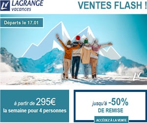 Bon plan Vente Flash - Départs du 17/01, jusqu'à -50% sur l'hébergement (dès 295€ la semaine pour 4 personnes)