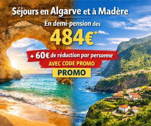 Séjours au Portugal en demi-pension dès 484€ + 60€ de réduction par personne avec code promo