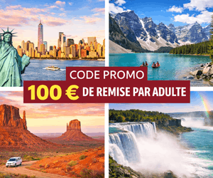 Code promo Circuits Accompagnés & Road Trips Canada & Etats-Unis : 100€ de réduction par adulte avec code promo