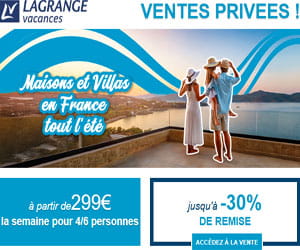 Eté 2026 Maisons et villas en France : jusqu'à -30% sur toutes les résidences LAGRANGE avec piscine privée ou commune