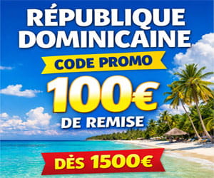 100€ de remise dès 1500€ sur les voyages vers la République Dominicaine