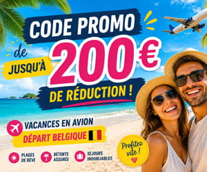 Code promo LAST MINUTES Code promo de jusqu'à -200€ sur vos vacances en avion, cumulable avec les offres en cours