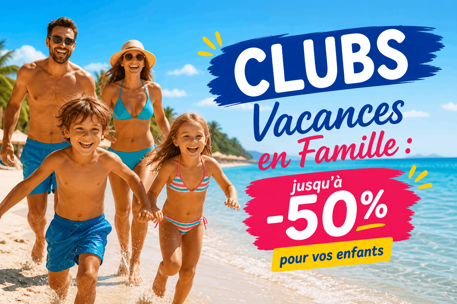 CLUBS Vacances en Famille : jusqu'à -50% pour vos enfants