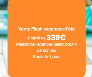 Vacances d'été 2026 à partir de 339 € pour un mobil-home 4 personnes pour 3 nuits