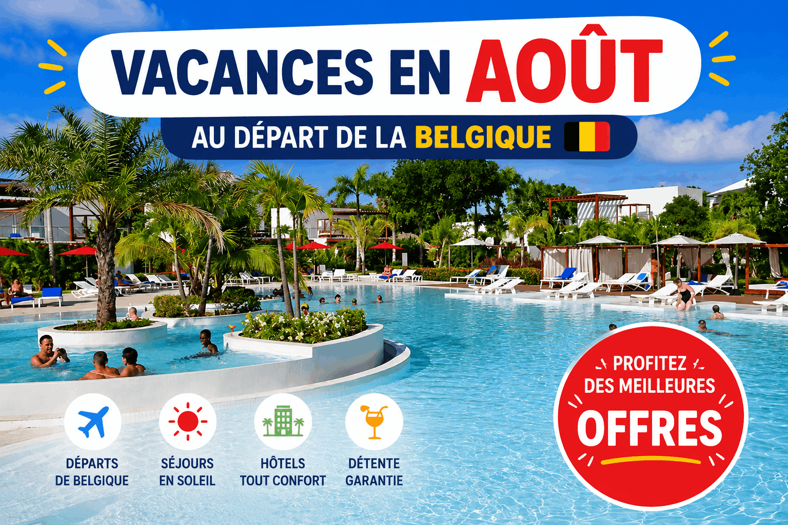 Vacances en AOÛT : 7 nuits en ALL-IN jusqu'au -48% au départ de la Belgique